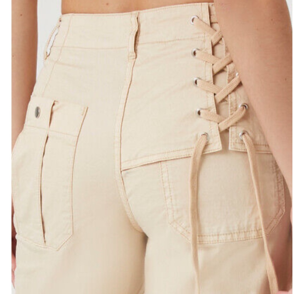 Lace-Up Straight-Leg Pants